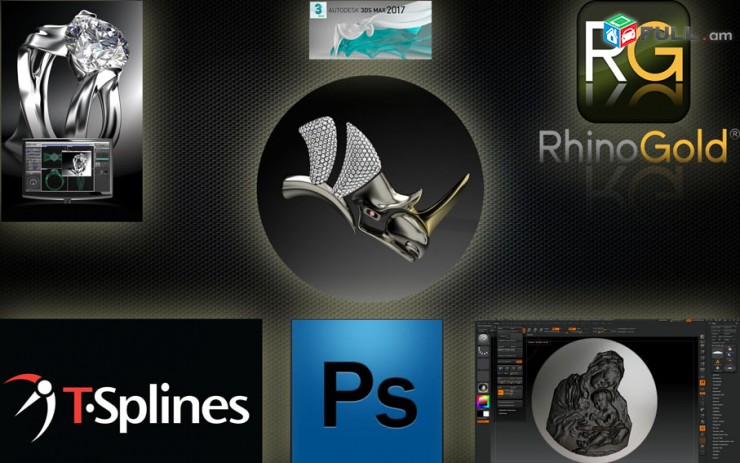 Անհատական խորացված, դասընթացներ Rhinoceros, Matrix, Rhino gold, Zbrush, Tspline