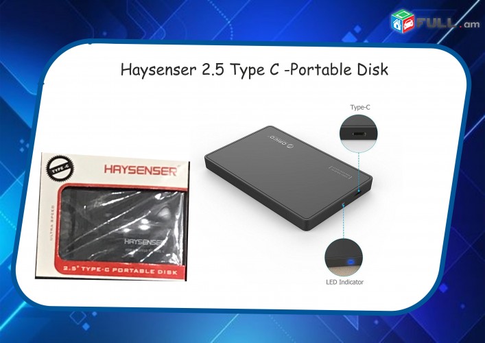 Նոր Haysenser Type C-Portable Disk hdd vinchestr artaqin patyan vinch 