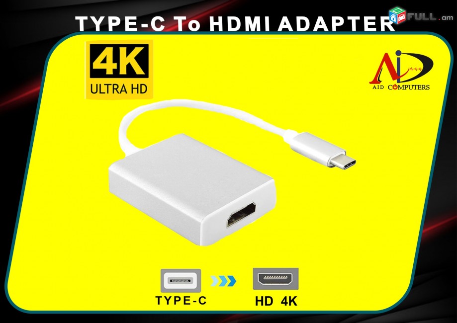 Usb type-c to hdmi 4k adapter usb 3/new