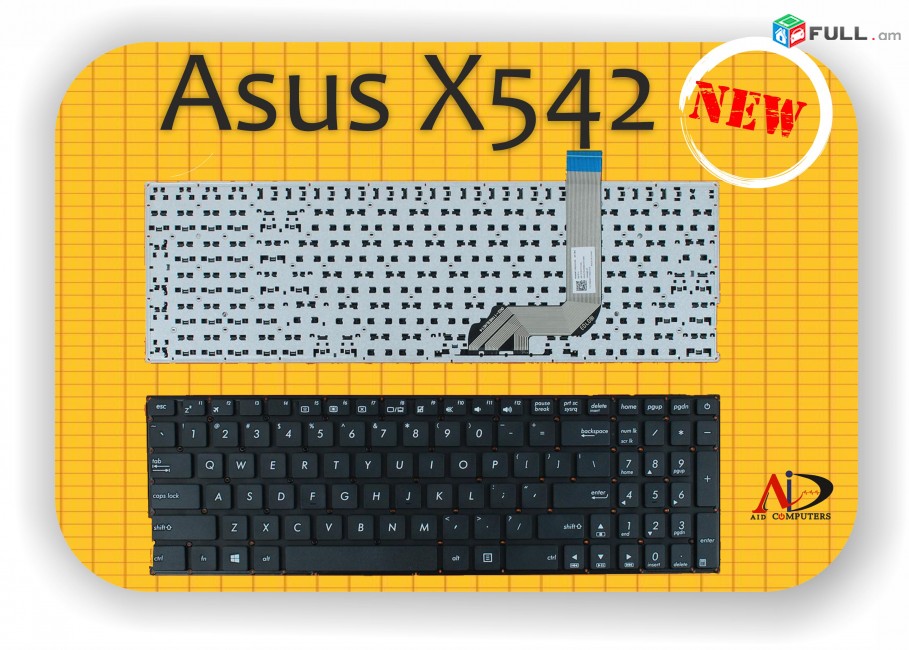 New for Asus X542 X542 X542U X542UN Laptop US Black Keyboardi stexnashar