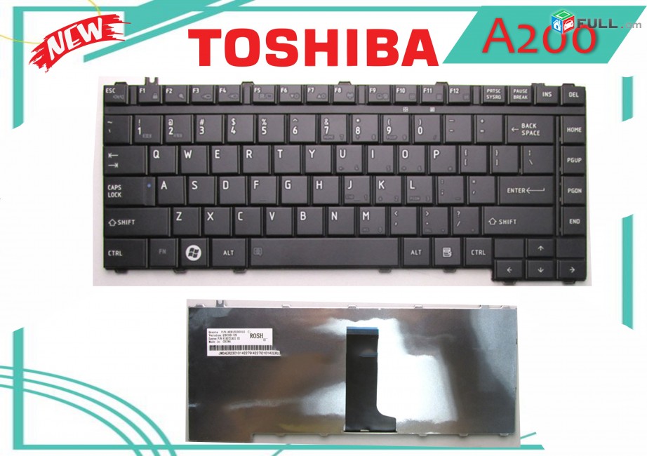 Laptop Keyboard Toshiba Satellite A200 A205 A210  A215 M200 M205 L205 A300 A305 M300 L200 L300