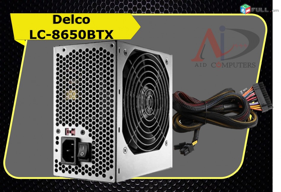 Power Supply DELCO 8650BTX 650w 6pin Blok Pitanya