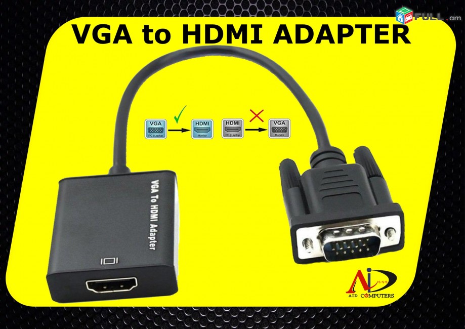 VGA to HDMI Converter Adapter with Audio