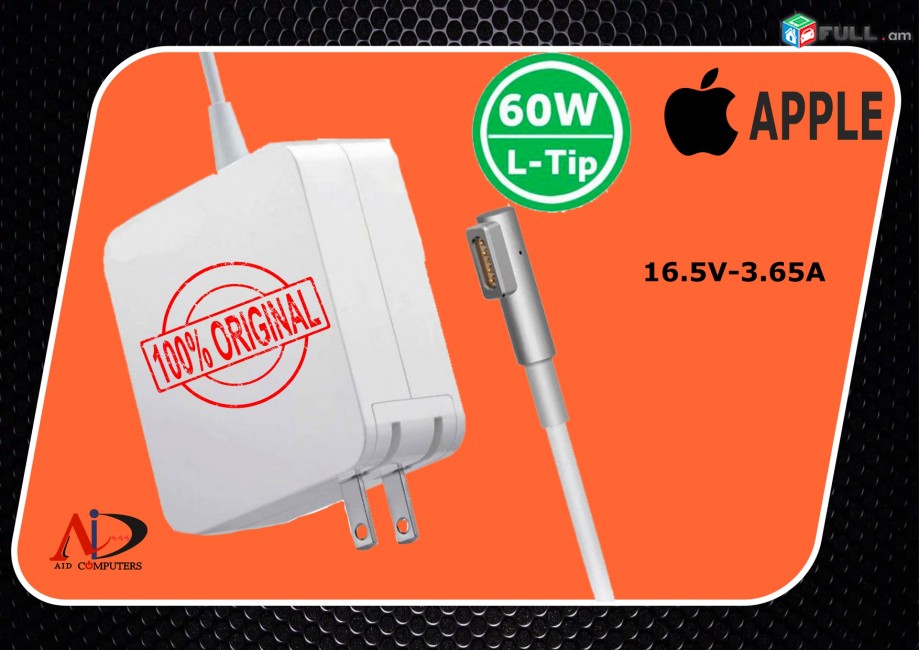 Macbook CHARGER magsafe1 60w L pin ORIGINAL Apple Macbook air Zaryadshnik
