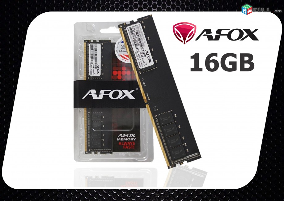 Original afox 16gb pc ram ddr4 2400mhz memory ozu նոր տուփով Оперативная ПАМЯТЬ
