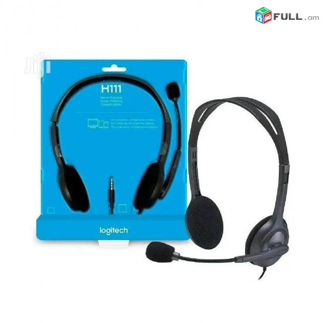 Ականջակալ Logitech H111 Наушники Headphones հարմարավետ շարժական միկրոֆոնով