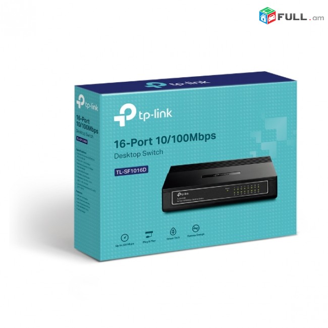 Switch tp-link TL - SF1016D 16-port 10 / 100Mbps ցանցային սարք