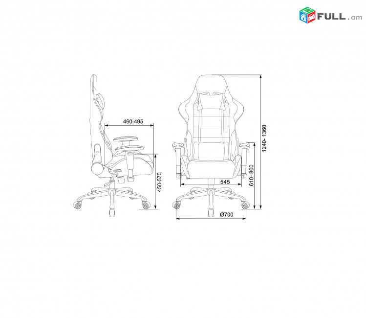 Кресло игровое Zombie 771N GAMING Chair Աթոռ Բյուրոկրատ խաղային բազկաթոռ