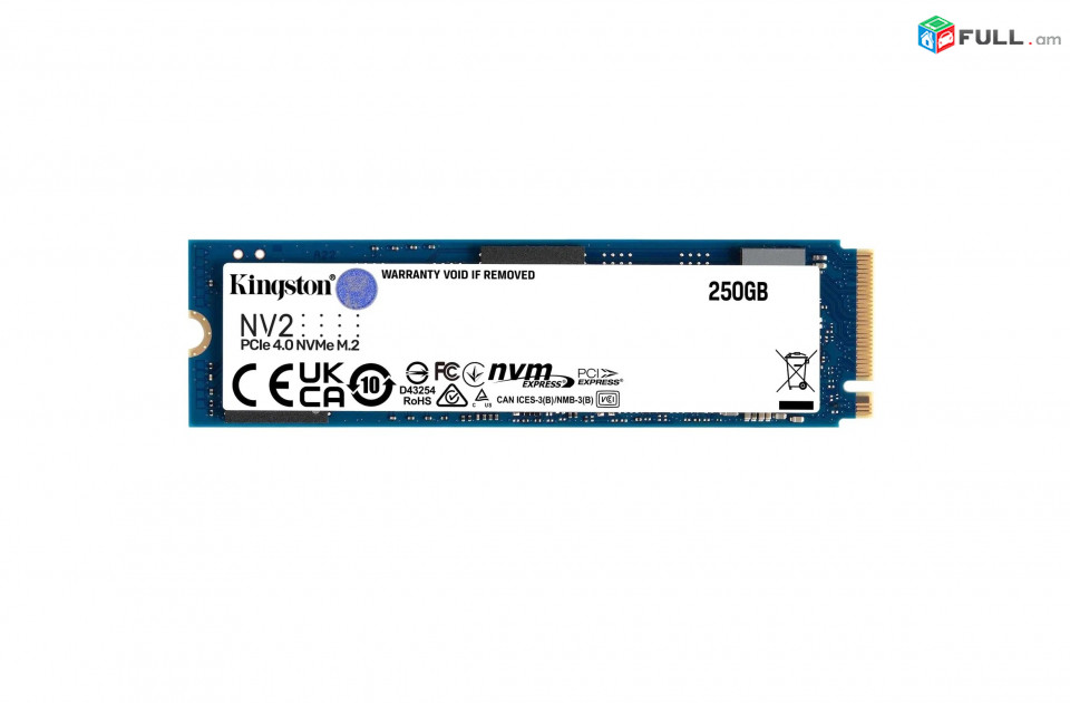 SSD накопитель Kingston SSD NV2 250GB M. 2 2280 NVMe PCIe Gen 4.0 x4 (SNV2S/250G) Կոշտ սկավառակ