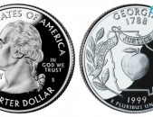 25 центов (квотер) 1999 США Джорджия, P - 25 cents - ԱՄՆ 25 ցենտ