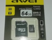 64Gb micro SDHC CARD AWEI Premier (UHS-1 class10) + araqum