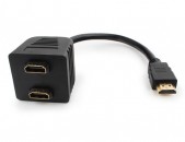 HDMI to 2xHDMI monitor video adapter - ( - մալուխ -) + araqum