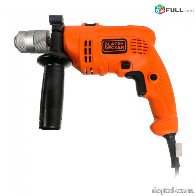 Black + Decker / Дрель ударная HD555-RU, 550 Вт/Դռել հարվածային/drel