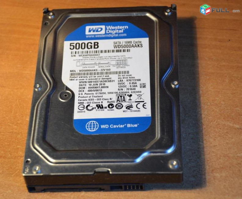 Կոշտ սկավառակ * HDD * жесткий диск WD Caviar Blue 500Gb + անվճար առաքում և տեղադրում