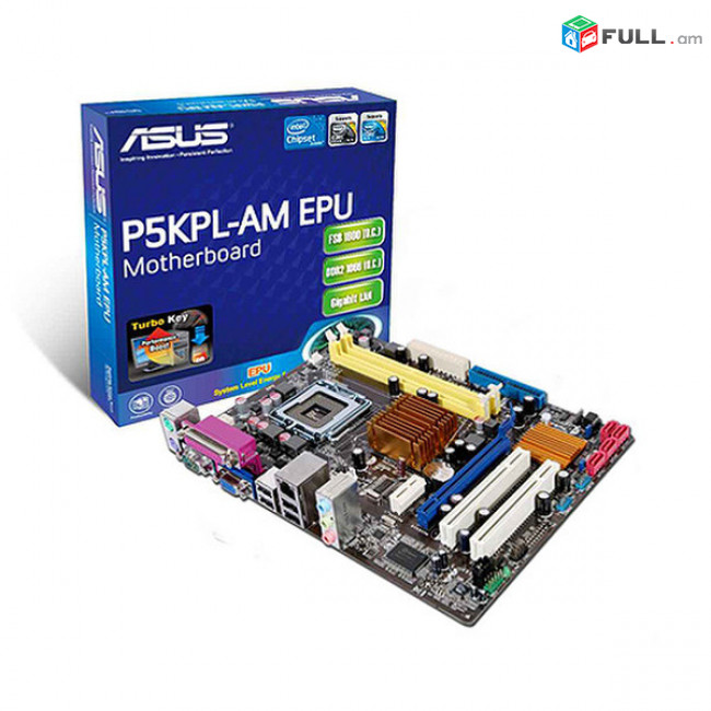 Материнская плата (motherboard) Asus P5KPL -AM (775 socet) + առաքում