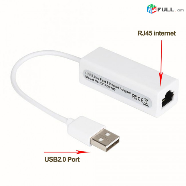 USB Ethernet Adapter 10Mbps Network Card RJ45 For Windows 7/8/10