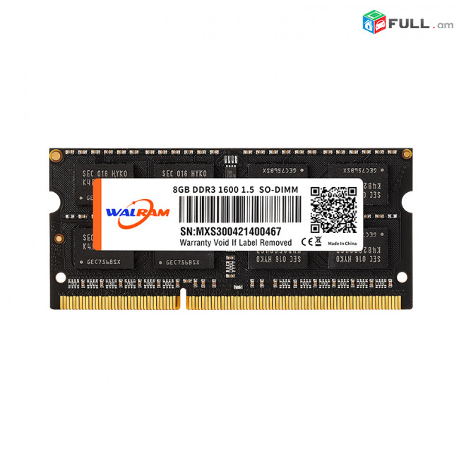 Ram/озу Walram DDR3 8gb 1600Mz 1.5V for Notebook 12800S