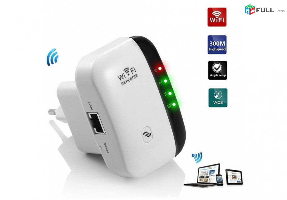 Беспроводной Wi-Fi репитер ICANING 2,4 Ghz /Усилитель беспроводного сигнала WiFi
