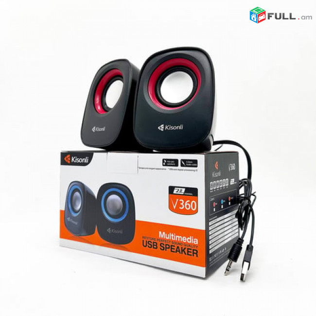 Динамик/դինամիկ/desktop speakers Kisonli V-360 + առաքում