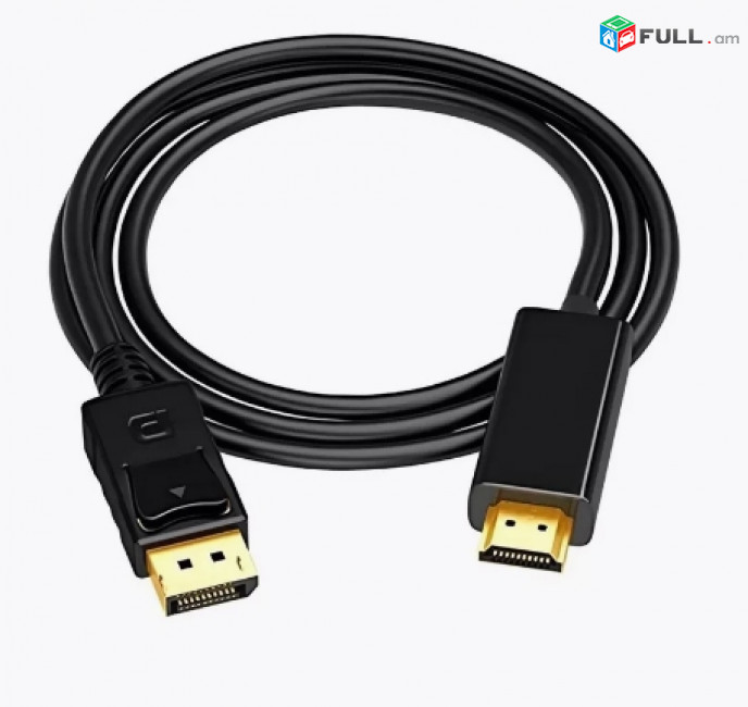Кабель DisplayPort-HDMI 1.8 метра черный