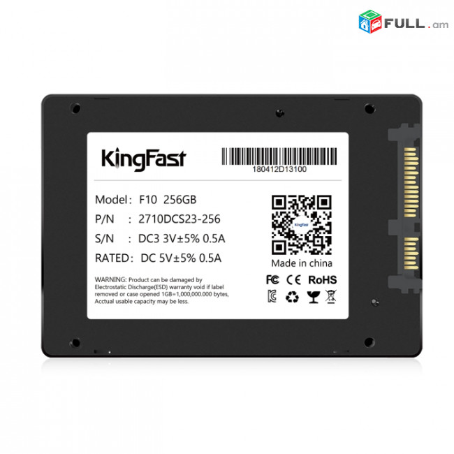 SSD/solid state drive/жесткий диск / KingFast F10 256Гб, 2.5", SATA3 + անվճար առաքում