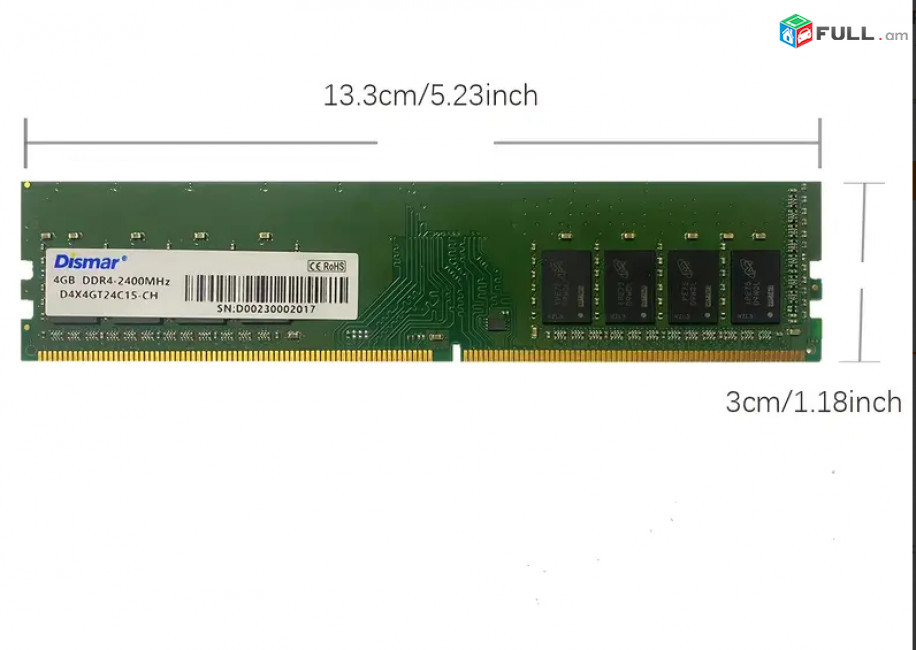 Ram / озу /DISMAR 4Gb DDR4 -2400Mhz + անվճար առաքում