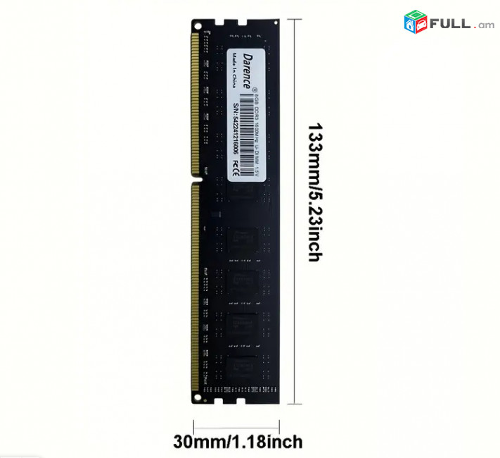 Ram / озу /Darence 8Gb DDR3 -1600Mhz / PC3-12800-CL11-1.5v + անվճար առաքում