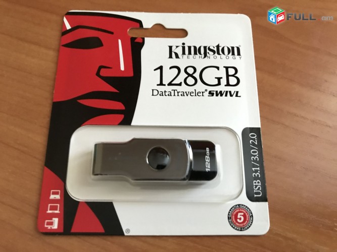 Original Kingston DataTraveler SWIVL 128gb Usb 3.0 (vakuum tupov) + araqum