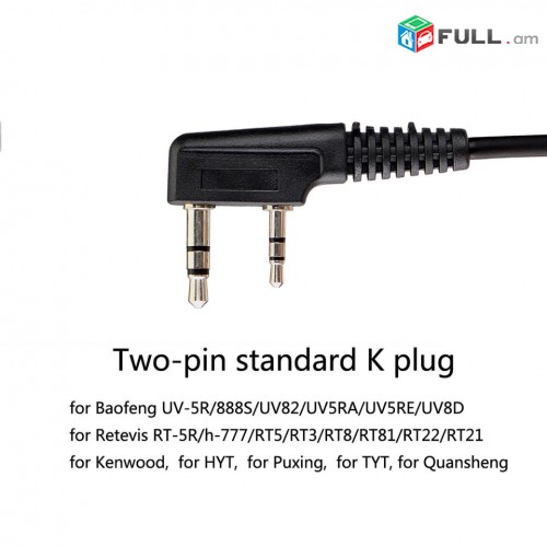 Raciayi naushnik mikrafon Universal (garnitura) 2 pin