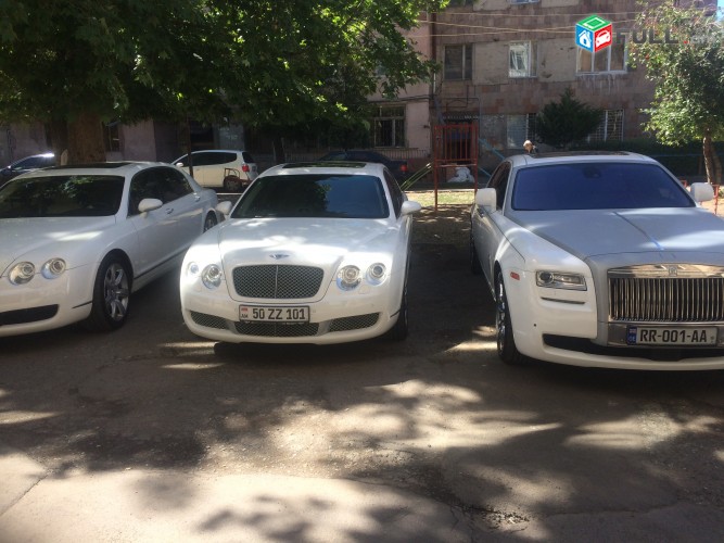 Прокат машин в Ереване свадебные машины прокат Rolls royce harsanekan meqenaner avtovardzuyt