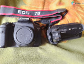 Canon EOS 7D Body Only+մարտկոց լիցկավորիչ եւ ճիպ+battary grip լաւ վիճակ.