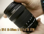 Canon EF-S 18-135mm f/3.5-5.6 IS STM+hood.