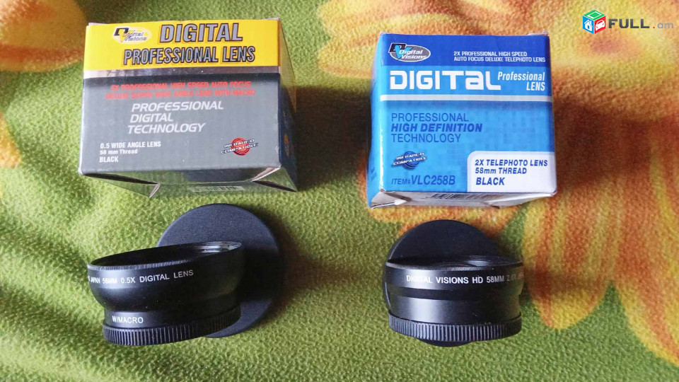 Digital Visions 0.5X Digital MACRO Lens 58mm Japan.նոր Camera lens Digital Visions HD 58MM 2.0X Japan Optics. նոր