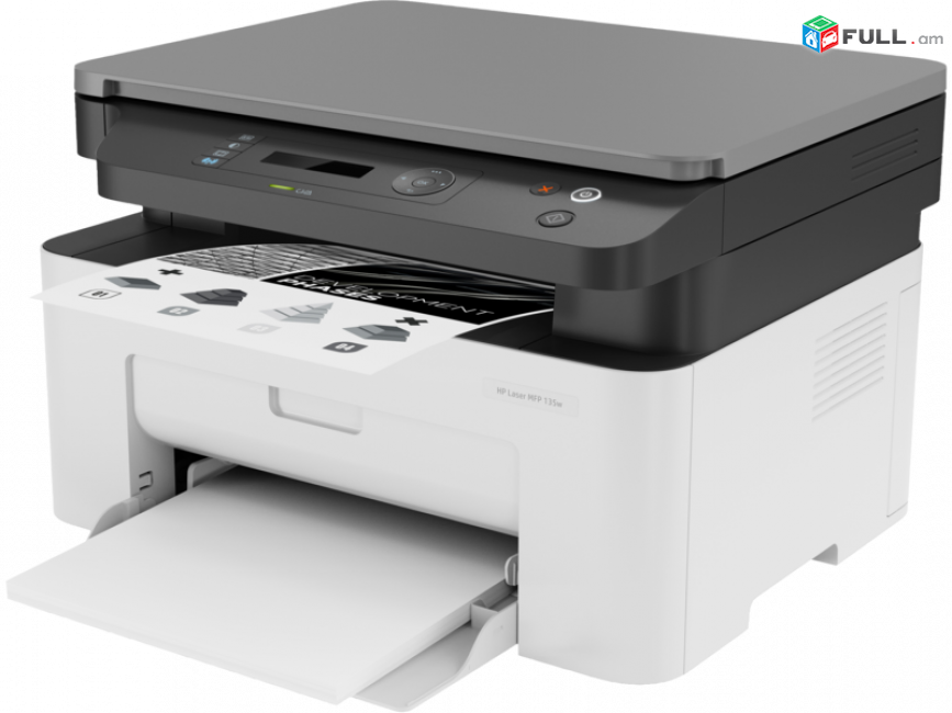 Լազերային տպիչ wi-fi-ով, Laser printer with wi-fi HP LaserJet 135w, նոր , երաշխիք