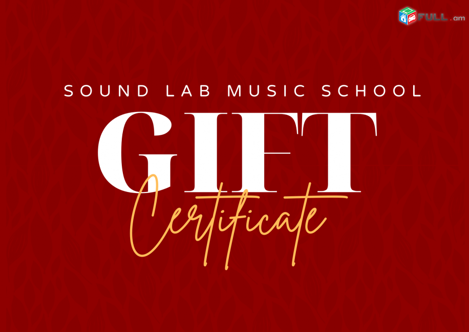 Original Nver Gift Card Նվեր քարտ Ձեր սիրելիին Подарочные карты Nver qart, original nverner Sound Lab Music School