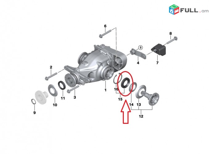 8331.BMW MOSTI SALNIK,Сальник полуоси заднего моста