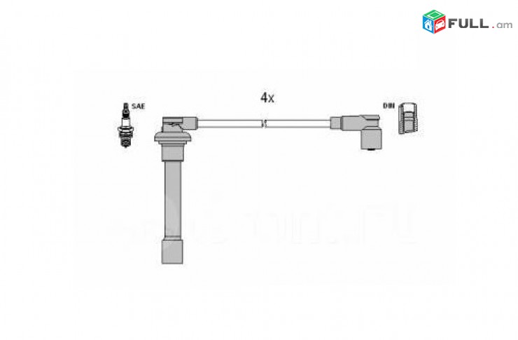 HONDA ACCORD SVECHI PROVUD,Провода свечные.1484