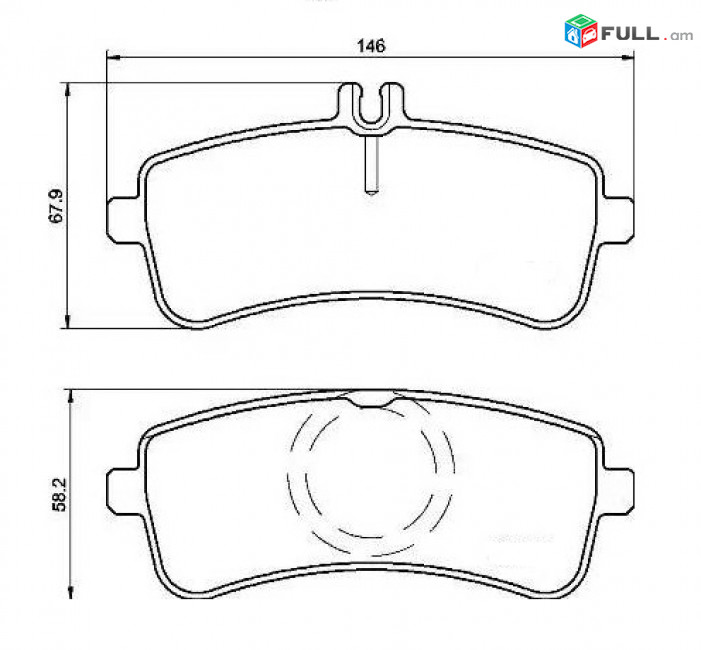  MERCEDES հետևի արգելակման կոճղակ, Колодки тормозные	