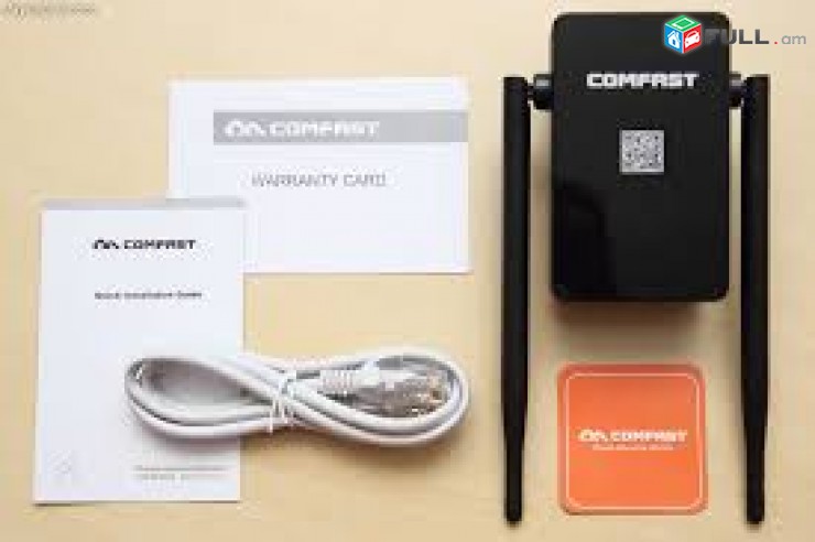 WiFi Հզորացնող սարք Extender ComFast Repeater 300MBs CF-WR302s + Усилитель 22dbi