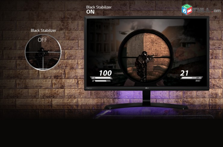 Manitor smart LG 22" (դույմ) (55sm) LED ekran VGA HDMI Full HD DVI նոր մանիտոր 