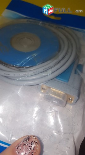 vention Com port  USB to RS232 kabel մետաղապատ 4,5 mm 3m 2m 1,5m 9Pin կաբել օրիգինալ