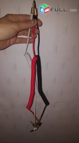 Ոսկեպատ AUX kabel for car iphone dinamik ճկուն ձգվող կոկիկ կաբել մալուխ