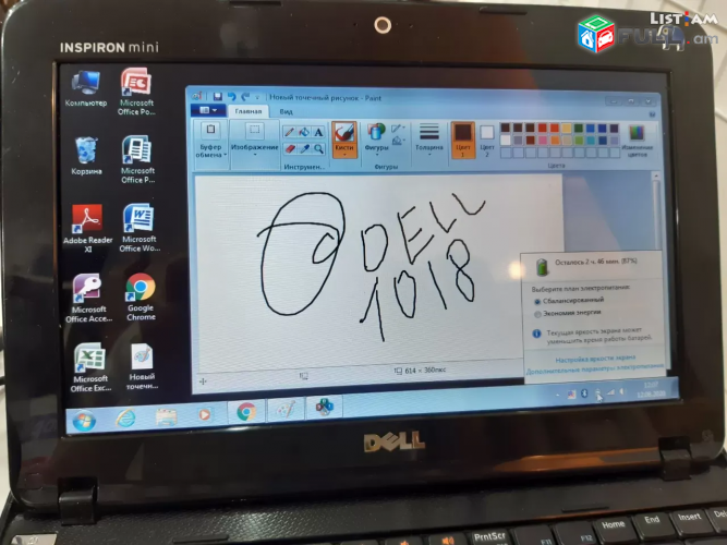 Dell inspirion mini 1018 նեթբուք DDR 3 1GB HDD 2 Dual Core N455 netbook