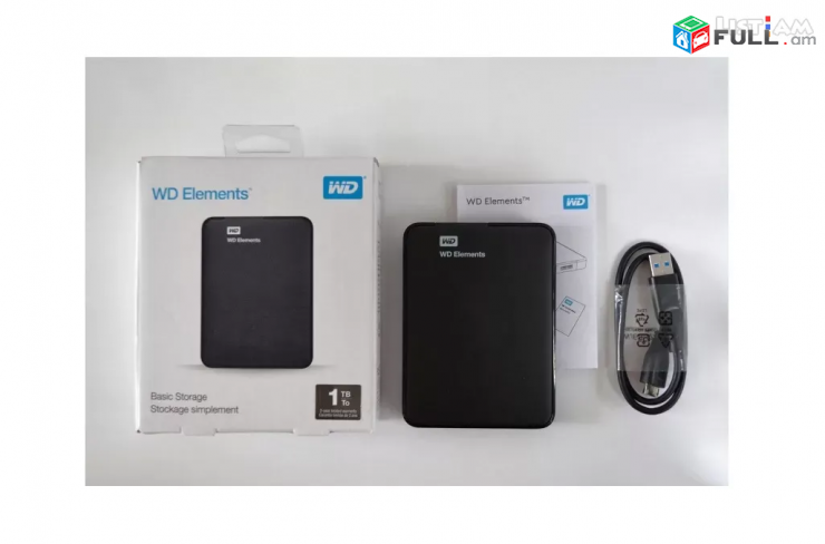 Արտաքին վինչ WD Elements USB3.0 1TB Hard Drive HDD External