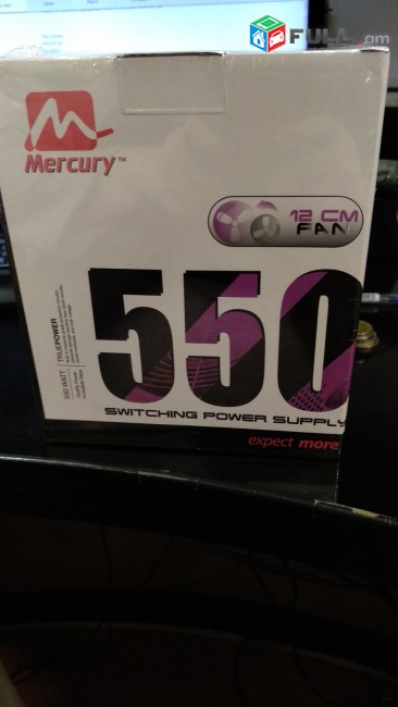 Սնուցման բլոկ MERCURY POWER SUPPL Y 24PIN SATA 550W блок питания