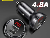 մեքենայի լիցքավորիչ Baseus 4.8A 24V car fm radio car charger modulyator մադուլյատր модулятор