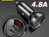 մեքենայի լիցքավորիչ  Baseus 4.8A 24V car fm radio car charger modulyator մադուլյատր модулятор 