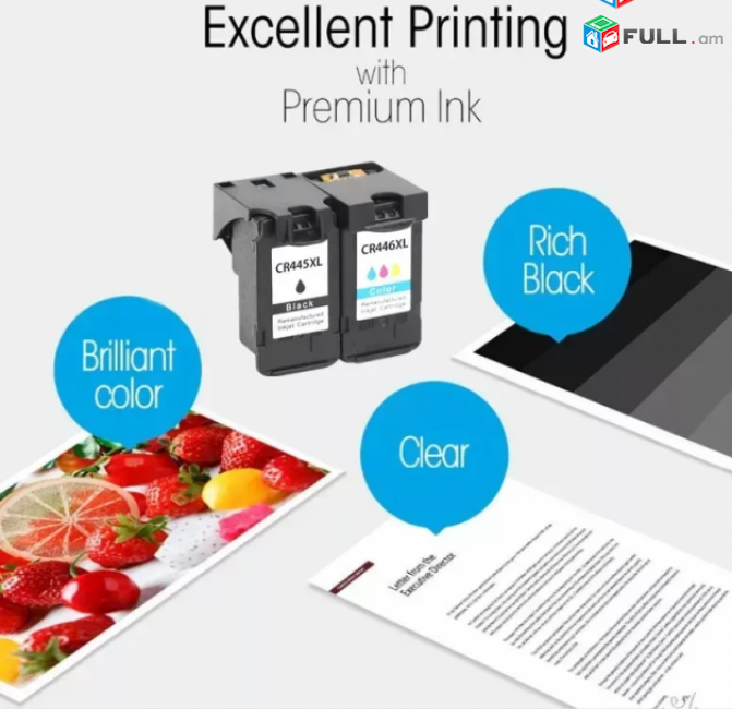 PG-445 PG445 CL-446 XL чернильный картридж для Canon PG 445 CL 446 black քարթրիջ