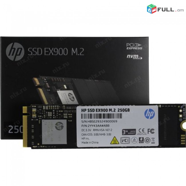 M2 SSD 250GB EX900 HP կոշտ սկավառակ hdd 3D NAND kosht skavarak NVMe radiator