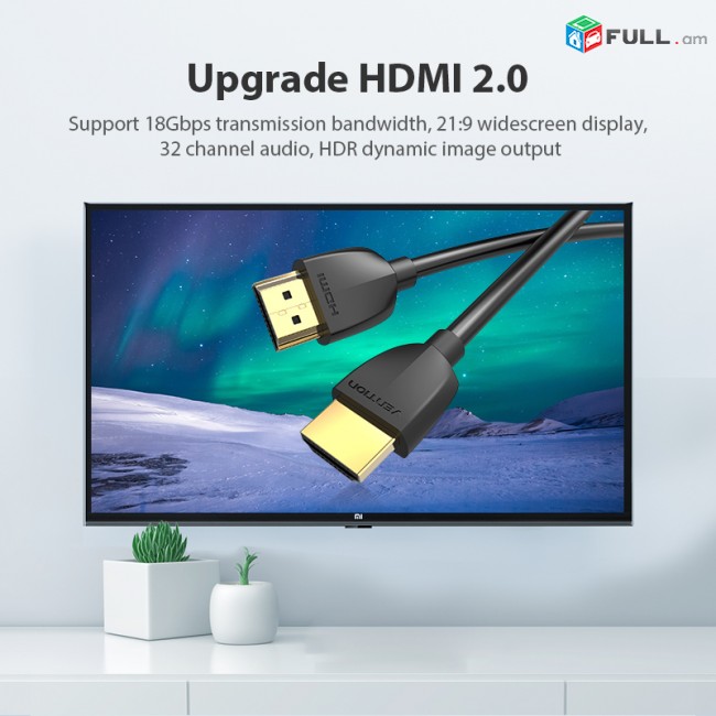 Մալուխ HDMI 4K Vention brend 1.5m 2.0 portable cabel մալուխ kable